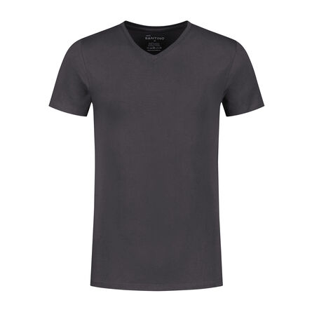 SANTINO T-shirt Jazz V-neck | Graphite | S
