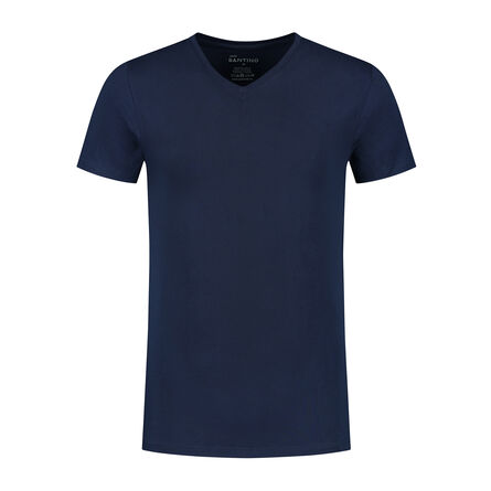 SANTINO T-shirt Jazz V-neck | Real Navy | S