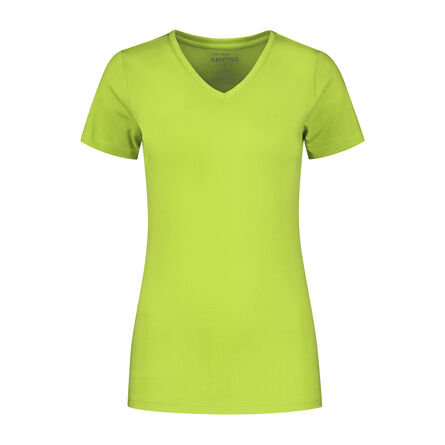 SANTINO T-shirt Jazz ladies V-neck | Lime | XS