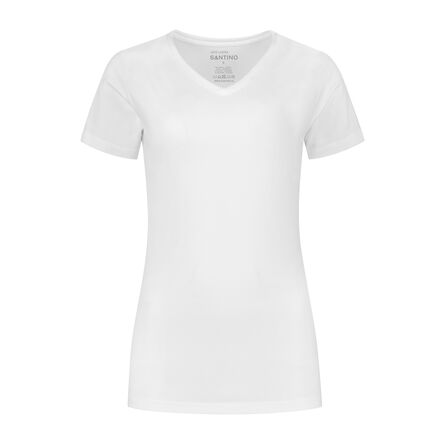 SANTINO T-shirt Jazz ladies V-neck | White | XS