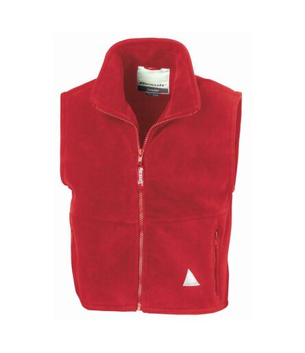 Kids/Youths Polartherm™ Fleece Bodywarmer, Red, 10-12, Result