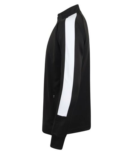 Finden and Hales Knitted Tracksuit Top, Black/White, L, Finden + Hales