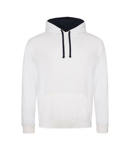 AWDis Varsity Hoodie, Arctic White/French Navy, L, Just Hoods