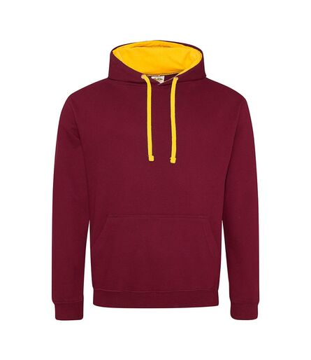 AWDis Varsity Hoodie, Burgundy/Gold, L, Just Hoods