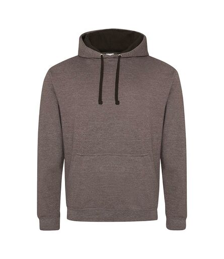 AWDis Varsity Hoodie, Charcoal/Jet Black, L, Just Hoods