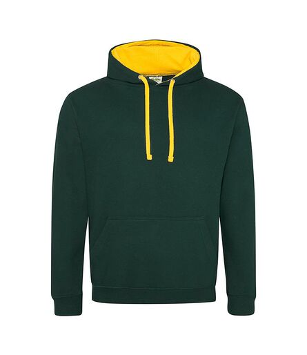 AWDis Varsity Hoodie, Forest Green/Gold, L, Just Hoods
