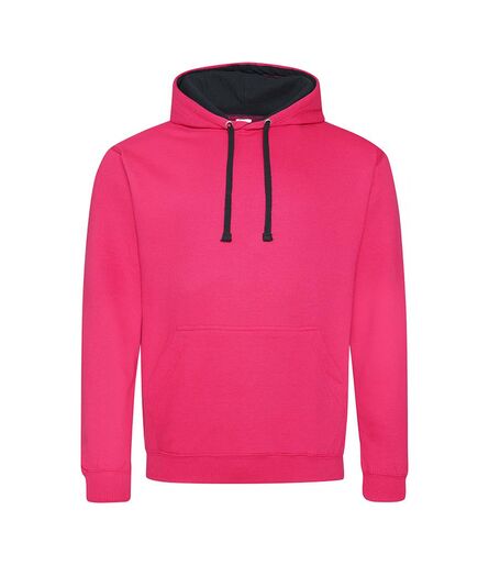 AWDis Varsity Hoodie, Hot Pink/French Navy, L, Just Hoods