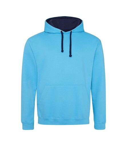 AWDis Varsity Hoodie, Hawaiian Blue/Oxford Navy, L, Just Hoods