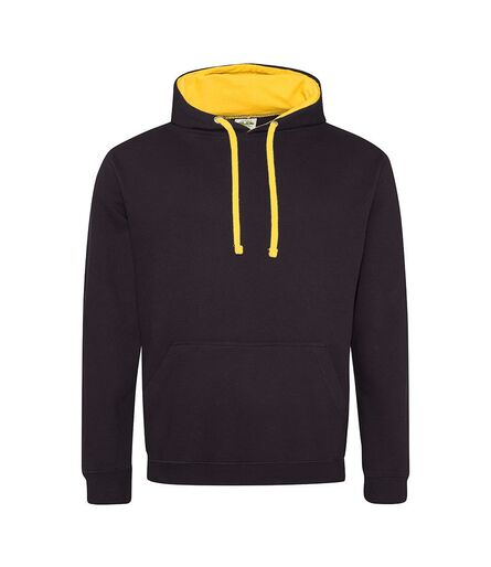 AWDis Varsity Hoodie, Jet Black/Gold, L, Just Hoods