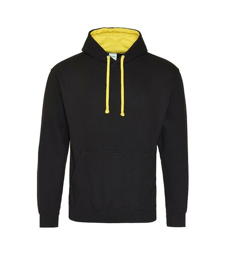 AWDis Varsity Hoodie, Jet Black/Sun Yellow, L, Just Hoods
