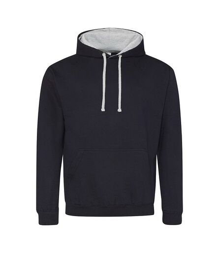 AWDis Varsity Hoodie, New French Navy/Heather Grey, L, Just Hoods