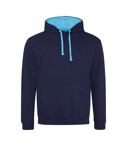 AWDis Varsity Hoodie, Oxford Navy/Hawaiian Blue, L, Just Hoods