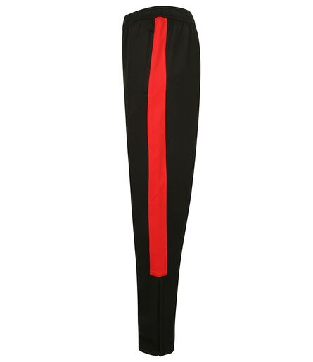 Finden and Hales Knitted Tracksuit Pants, Black/Red, L, Finden + Hales