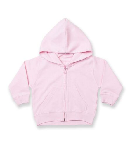 Baby/Toddler Zip Hooded Sweatshirt, Pale Pink, 12-18, Larkwood