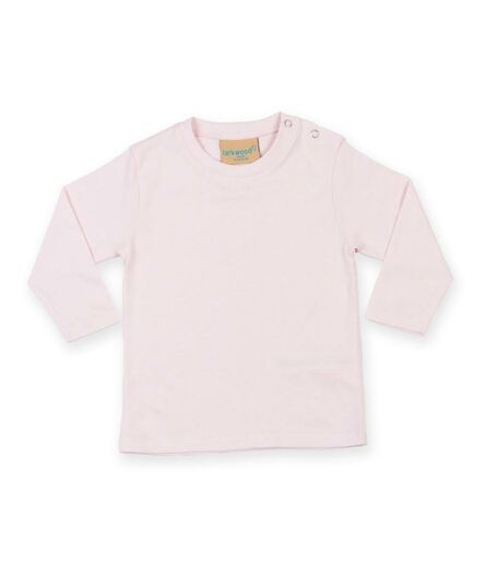 Baby/Toddler Long Sleeve T-Shirt, Pale Pink, 0-6, Larkwood