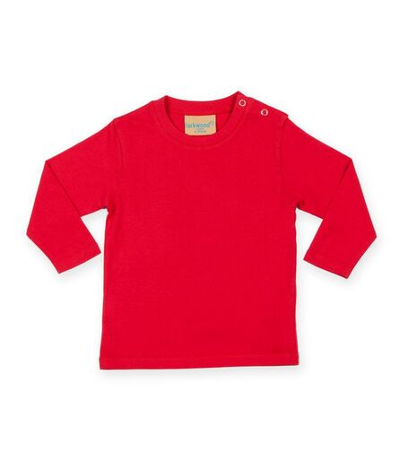 Baby/Toddler Long Sleeve T-Shirt, Red, 0-6, Larkwood