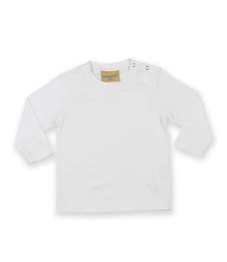 Baby/Toddler Long Sleeve T-Shirt, White, 0-6, Larkwood