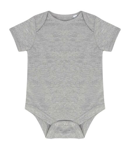 Essential Short Sleeve Baby Bodysuit, Heather Grey, 0-3, Larkwood