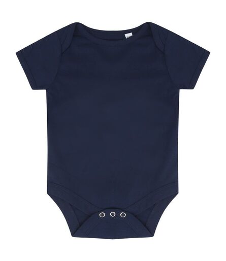 Essential Short Sleeve Baby Bodysuit, Navy, 0-3, Larkwood