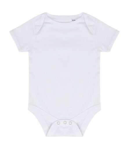 Essential Short Sleeve Baby Bodysuit, White, 0-3, Larkwood