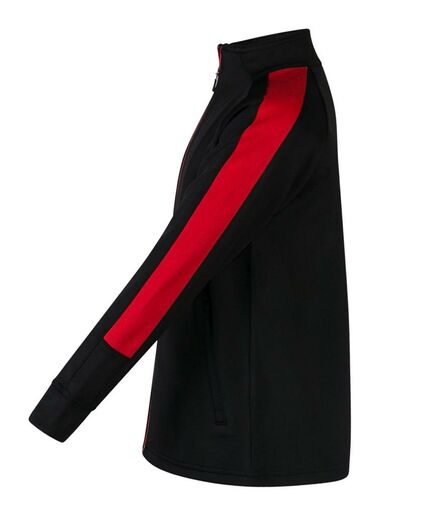 Finden and Hales Kids Knitted Tracksuit Top, Black/Red, 5-6, Finden + Hales