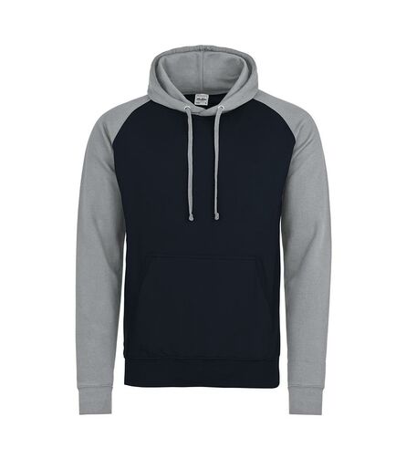 AWDis Baseball Hoodie, Oxford Navy/Heather Grey, L, Just Hoods