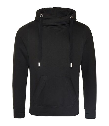AWDis Cross Neck Hoodie, Jet Black, L, Just Hoods