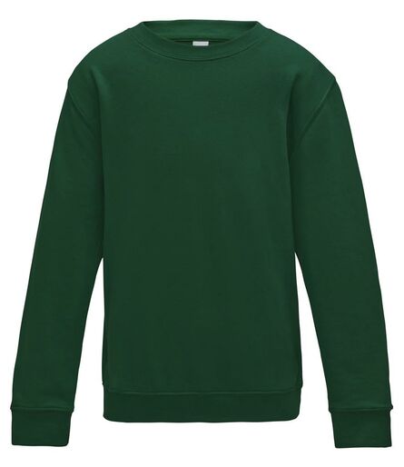 AWDis Kids Sweatshirt, Bottle Green, 12-13, Just Hoods