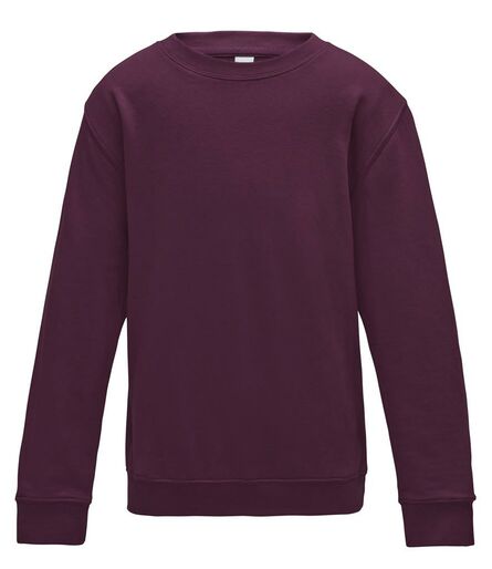 AWDis Kids Sweatshirt, Burgundy, 12-13, Just Hoods