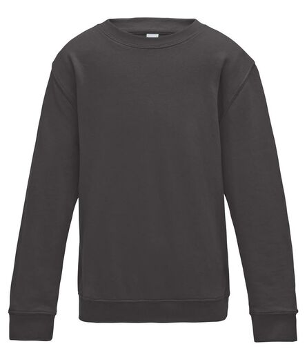 AWDis Kids Sweatshirt, Charcoal, 12-13, Just Hoods