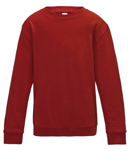AWDis Kids Sweatshirt, Fire Red, 12-13, Just Hoods