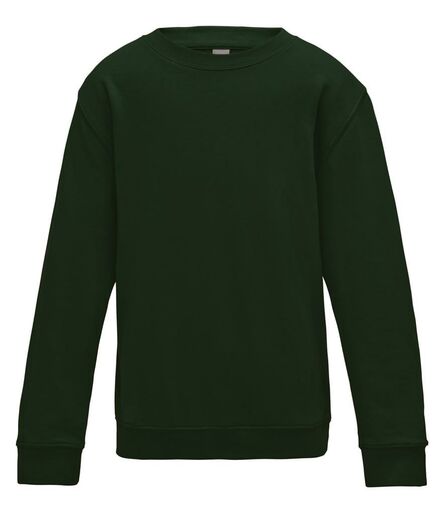 AWDis Kids Sweatshirt, Forest Green, 12-13, Just Hoods