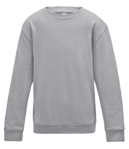 AWDis Kids Sweatshirt, Heather Grey, 12-13, Just Hoods