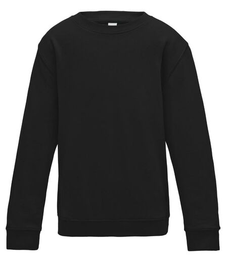 AWDis Kids Sweatshirt, Jet Black, 12-13, Just Hoods