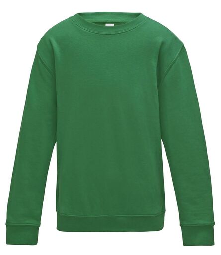 AWDis Kids Sweatshirt, Kelly Green, 12-13, Just Hoods
