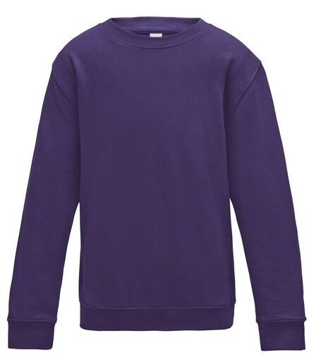 AWDis Kids Sweatshirt, Purple, 12-13, Just Hoods