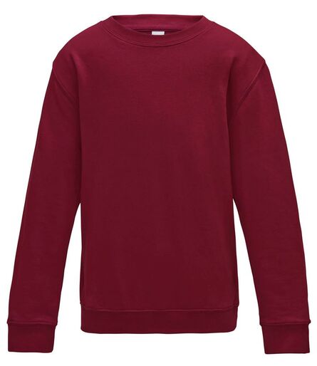 AWDis Kids Sweatshirt, Red Hot Chilli, 12-13, Just Hoods