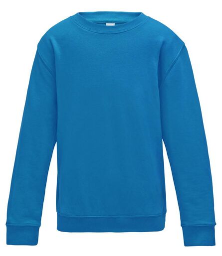 AWDis Kids Sweatshirt, Sapphire Blue, 12-13, Just Hoods
