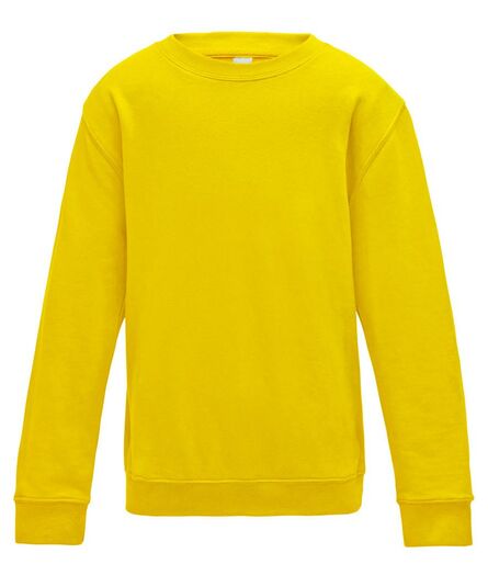 AWDis Kids Sweatshirt, Sun Yellow, 12-13, Just Hoods