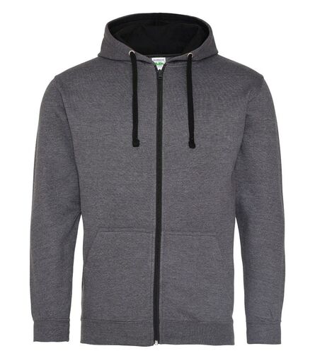AWDis Varsity Zoodie, Charcoal/Jet Black, L, Just Hoods