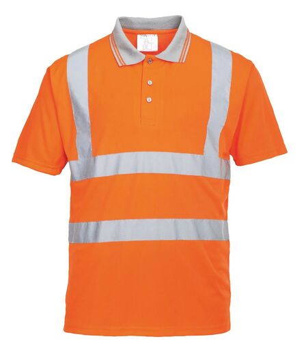 Hi-Vis Polo Shirt, Orange, L, Portwest