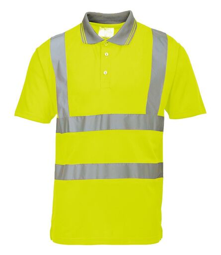 Hi-Vis Polo Shirt, Yellow, L, Portwest