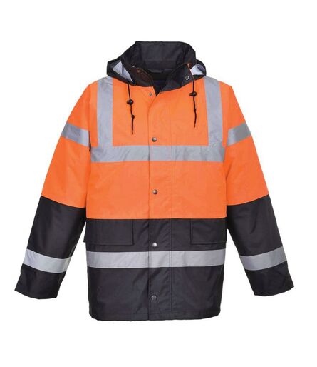 Hi-Vis Contrast Traffic Jacket, Orange/Navy, 3XL, Portwest