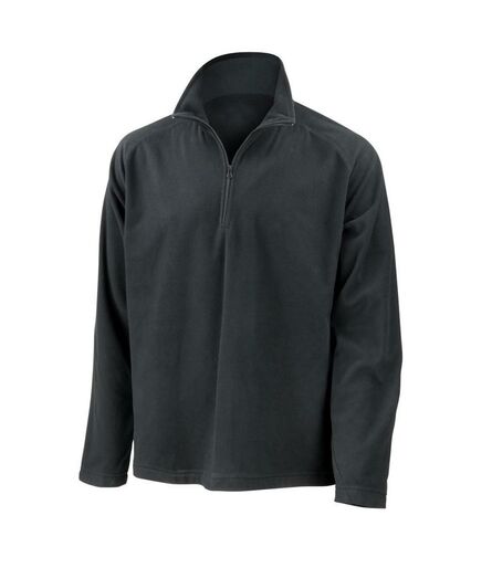 Zip Neck Micro Fleece, Black, 3XL, Result Core