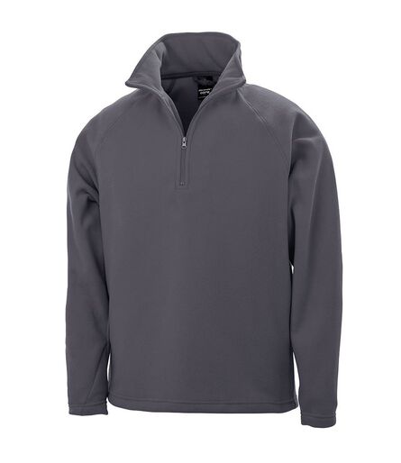 Zip Neck Micro Fleece, Charcoal, 3XL, Result Core
