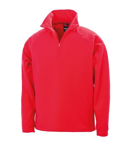 Zip Neck Micro Fleece, Red, 3XL, Result Core