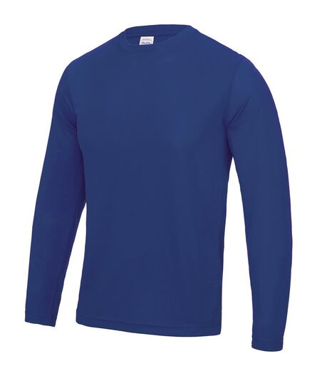 AWDis Cool Long Sleeve Wicking T-Shirt, Royal Blue, L, Just Cool