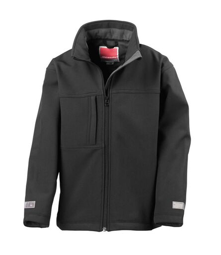 Kids Classic Soft Shell Jacket, Black, 3-4, Result