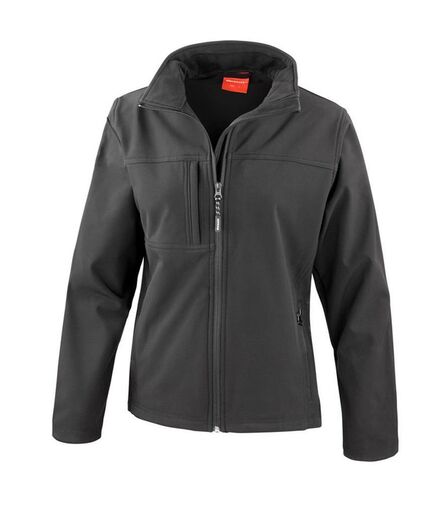 Ladies Classic Soft Shell Jacket, Black, L/14, Result
