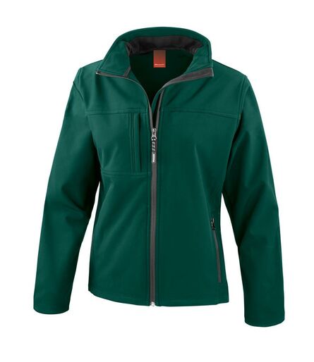 Ladies Classic Soft Shell Jacket, Bottle Green, L/14, Result